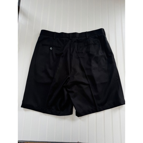 Ping Mens 38 Black Pleated Shorts Polyester Rayon Dress Casual Pockets Golf - Picture 9 of 11